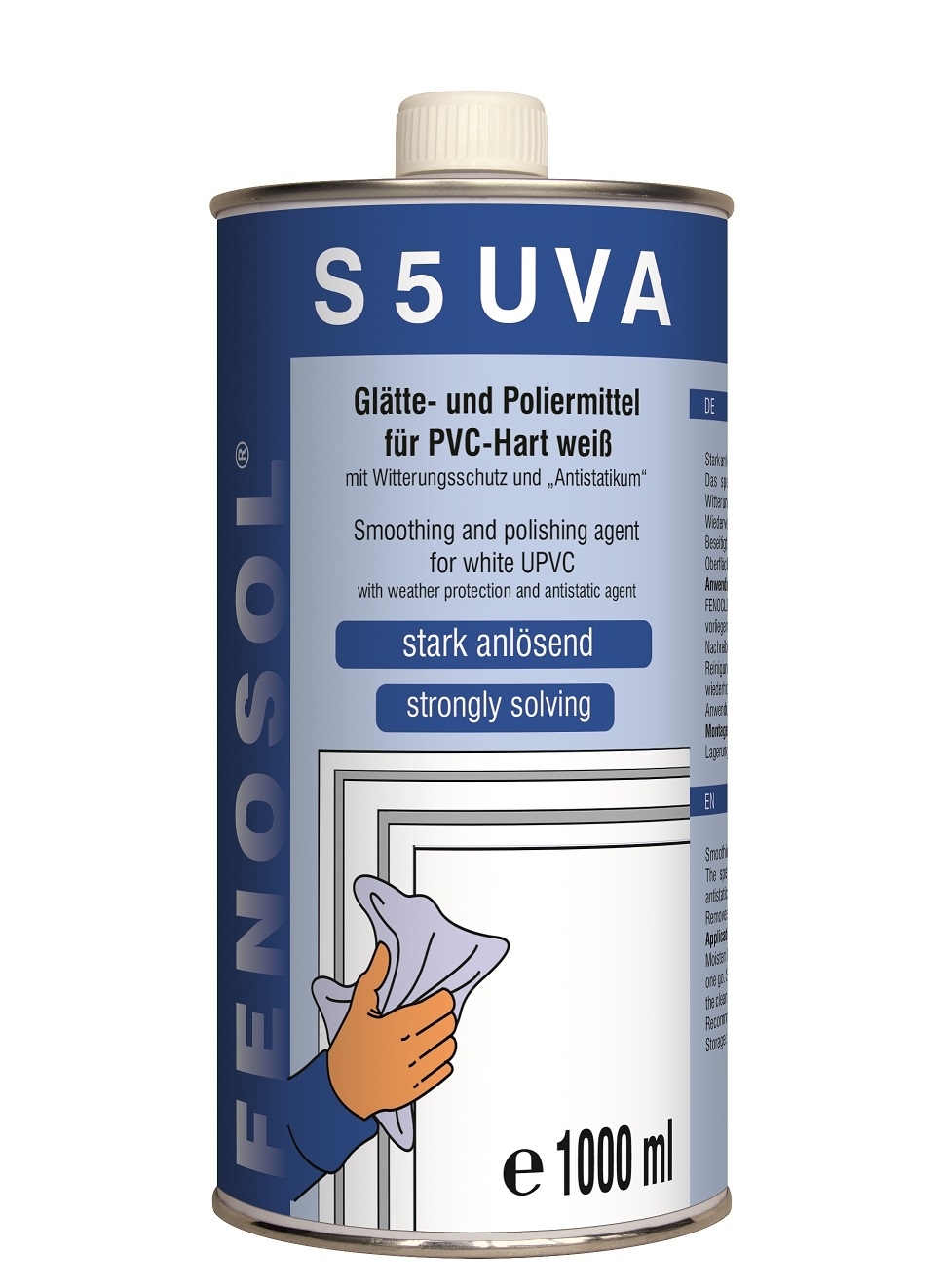 1l PVC Reiniger Fenosol S 5 S5 UVA Glättemittel  Spezialreiniger für PVC-Hart Anlösend 1l PVC Reiniger Fenosol S 5 S5 UVA Glättemittel  Spezialreiniger für PVC-Hart Anlösend