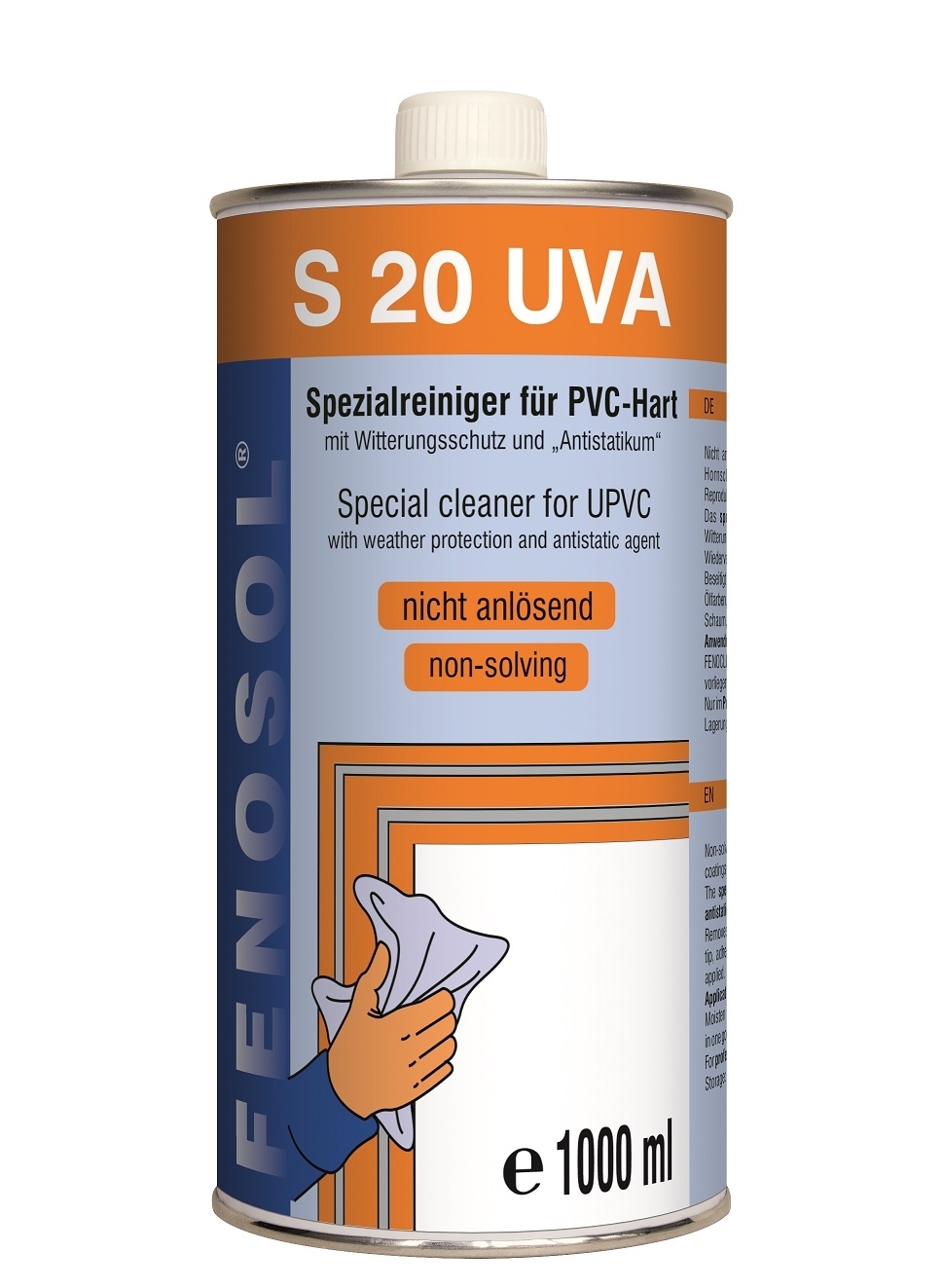 1l PVC Reiniger Fenosol S 20 UVA Spezialreiniger PVC-Hart S20 Fenoplast Fenster